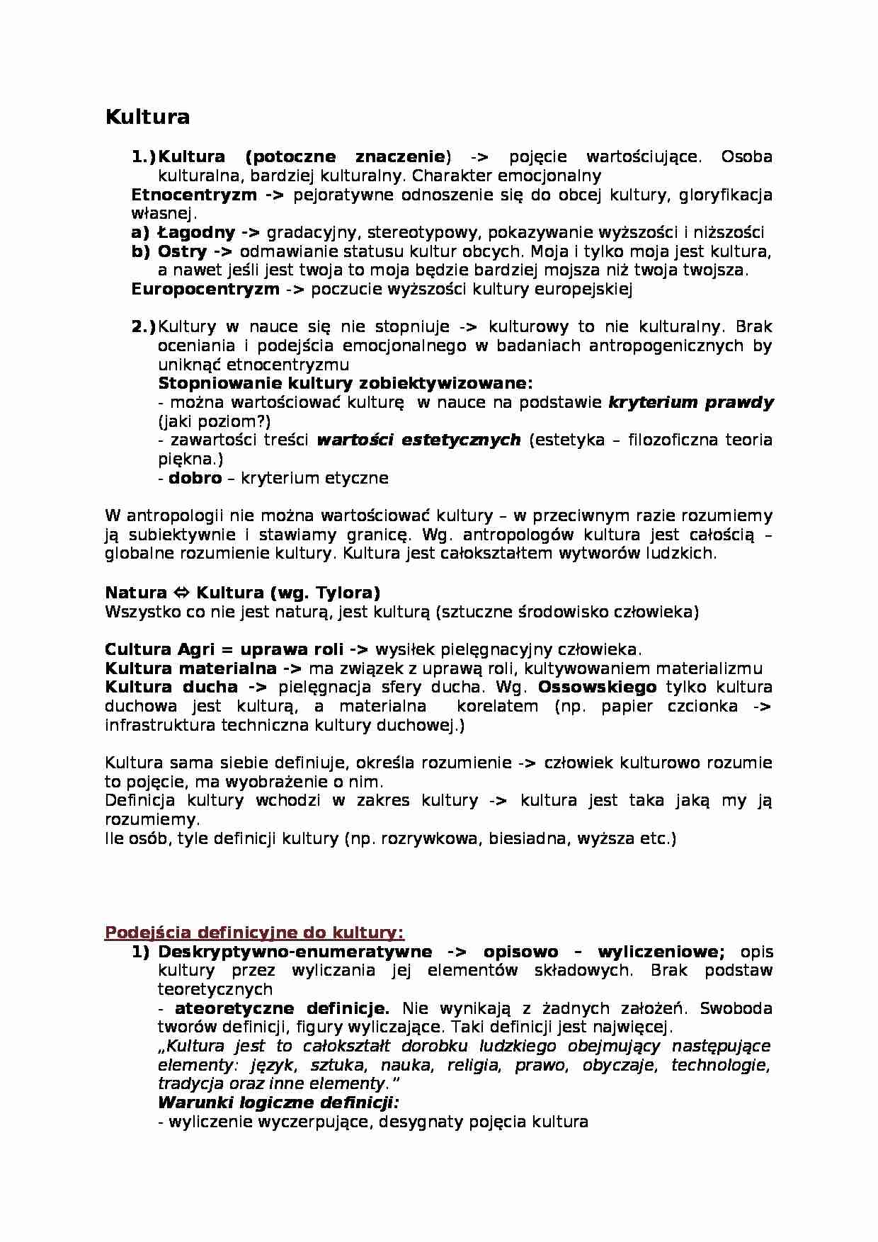 Kultura-opracowanie - strona 1
