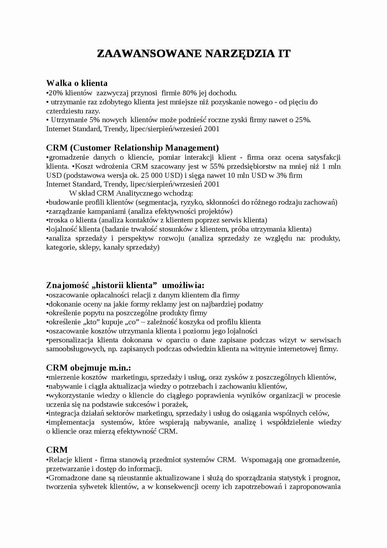 Zaawansowane narzędzia IT-opracowanie - strona 1