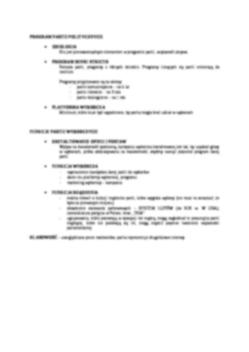 Partie polityczne i systemy partyjne-opracowanie - strona 2