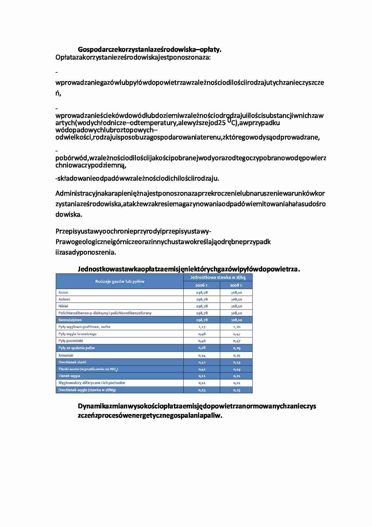 Opłaty i stawki - omówienie - strona 1