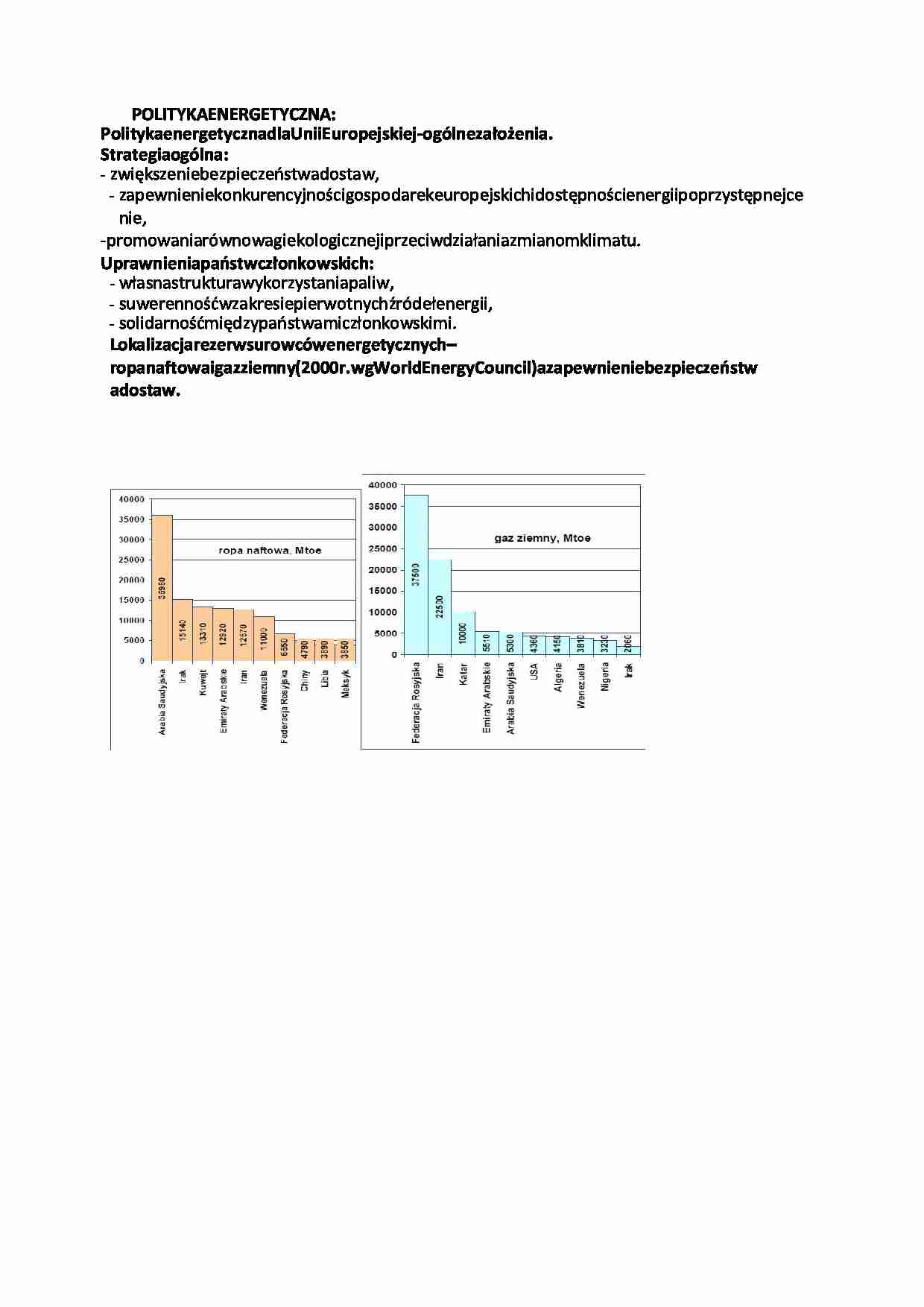 Polityka energetyczna - omówienie - strona 1