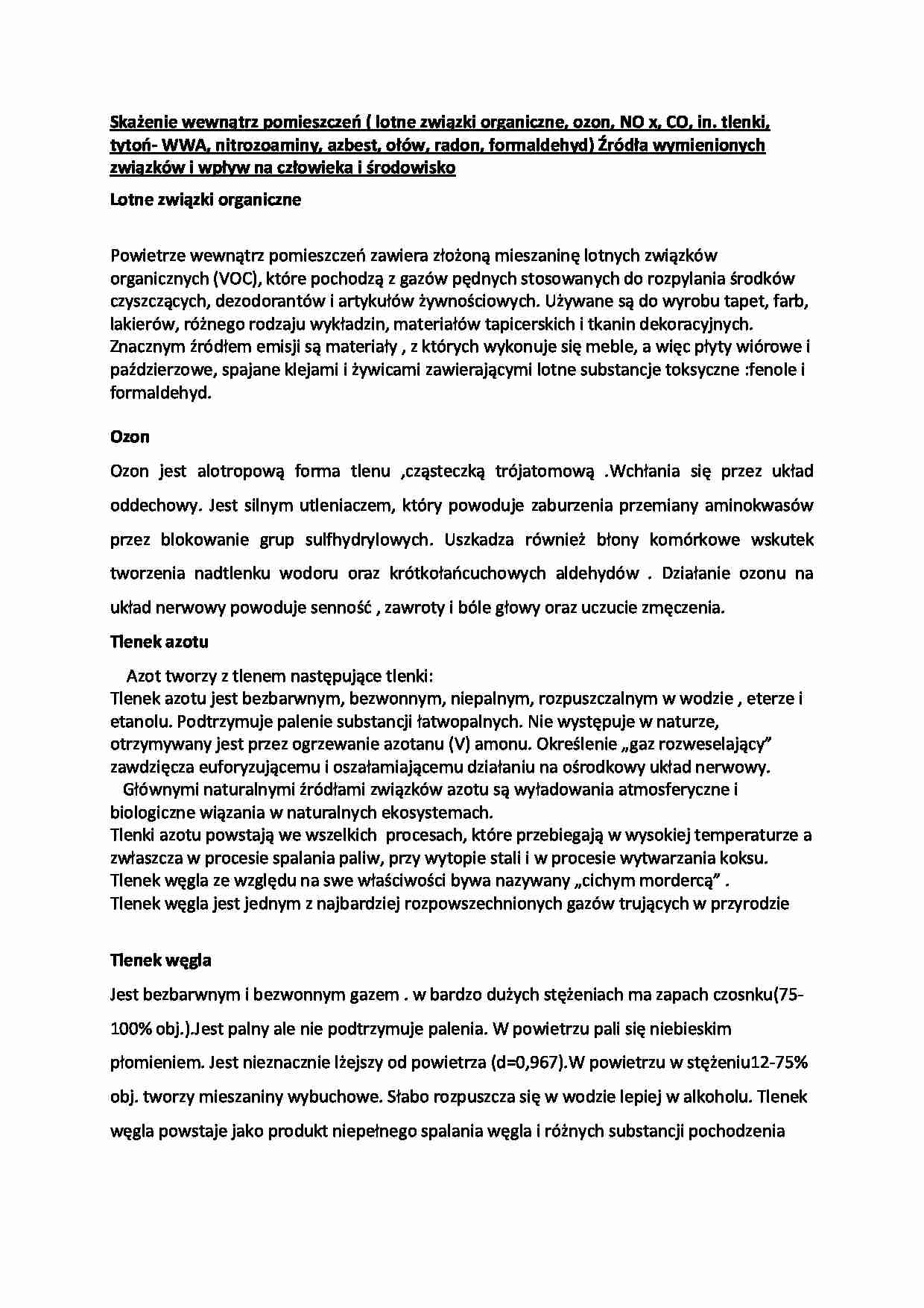 Skażenie wewnątrz pomieszczeń - strona 1