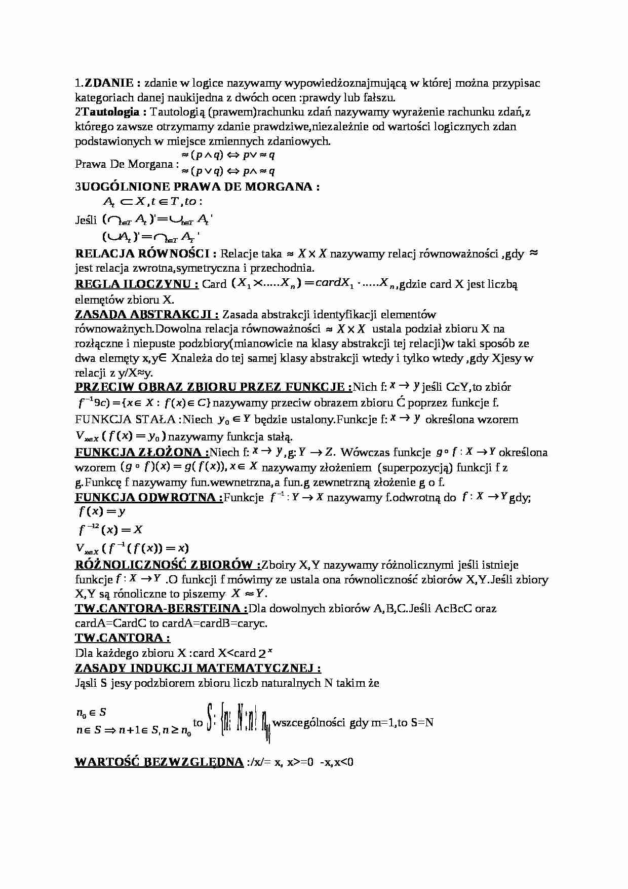 Tautologia - omówienie - strona 1