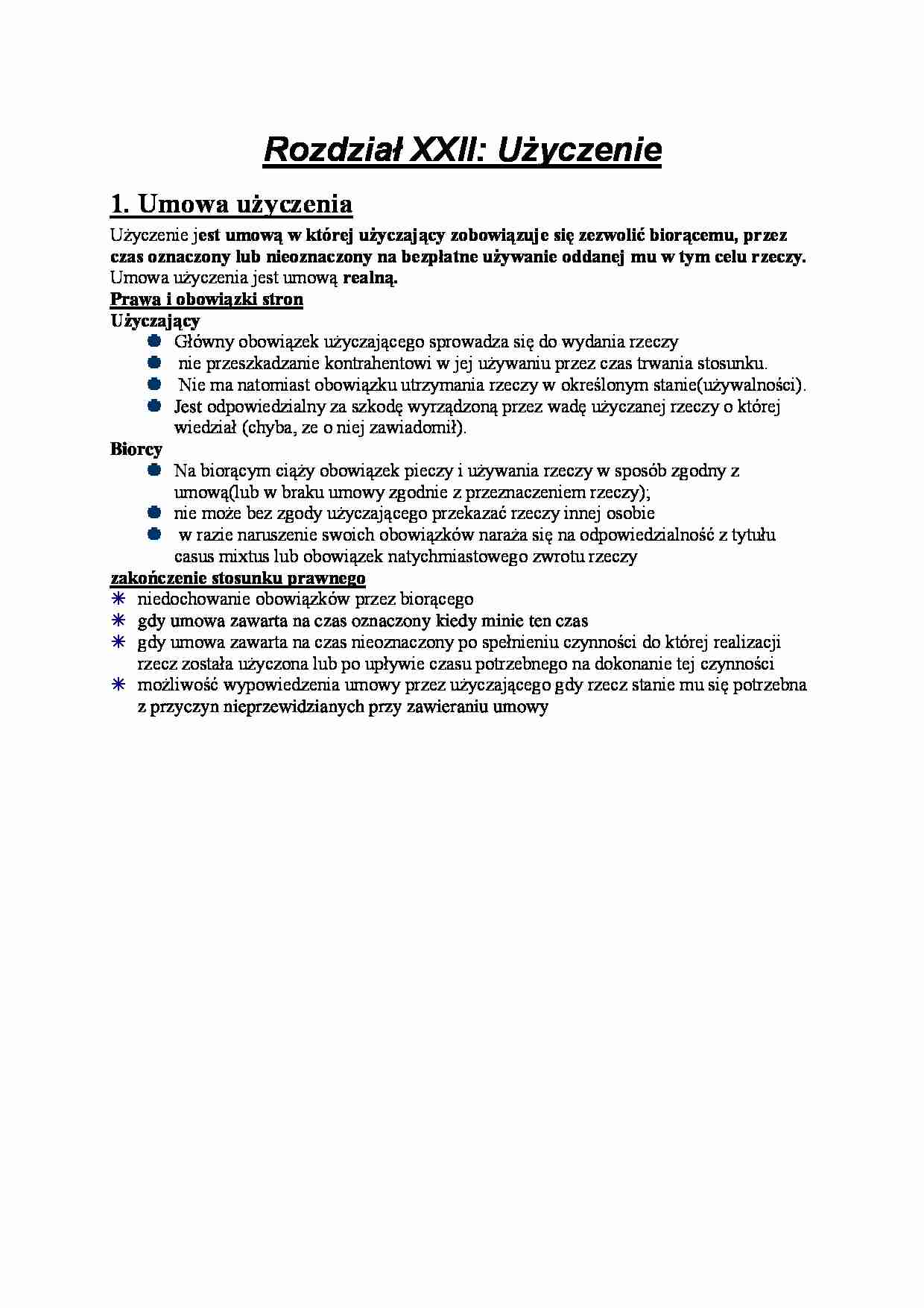 Rozdział XXII- użyczenie - strona 1