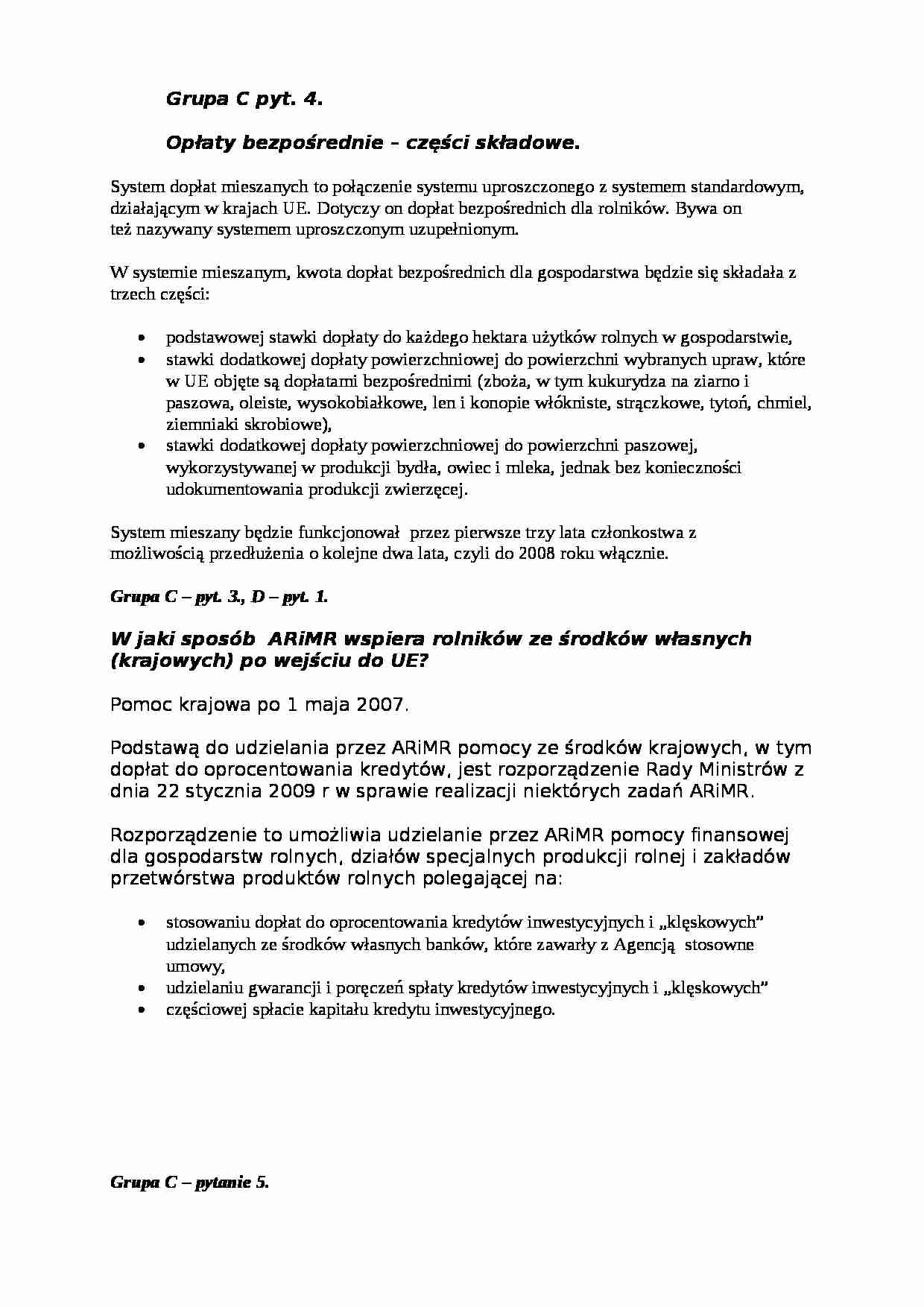 Pytania egzamin grupa c - strona 1