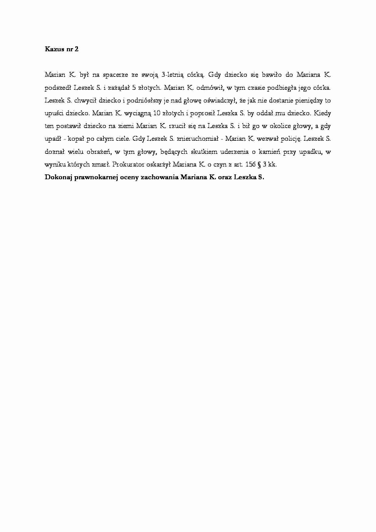 Kazus 2 zaoczne - strona 1