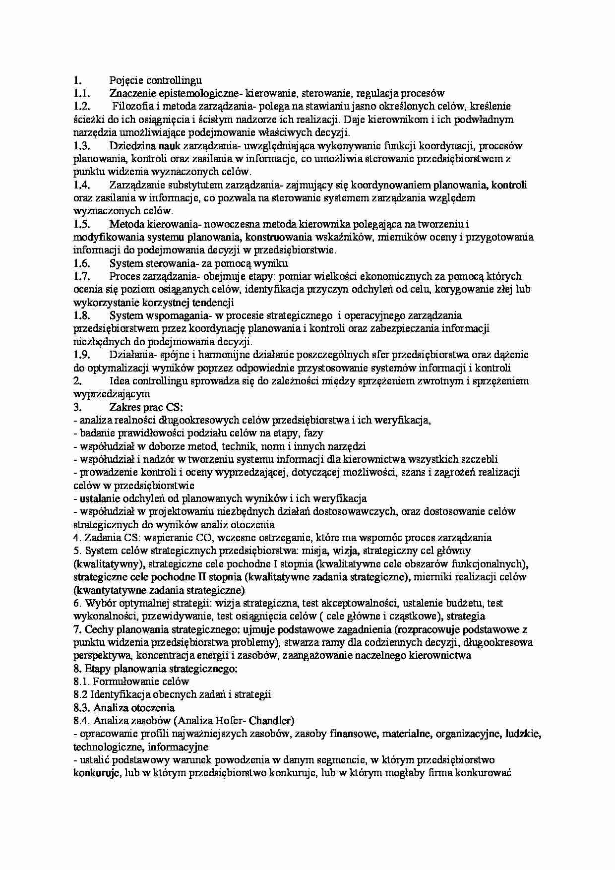 Controlling Strategiczny- wykład - strona 1