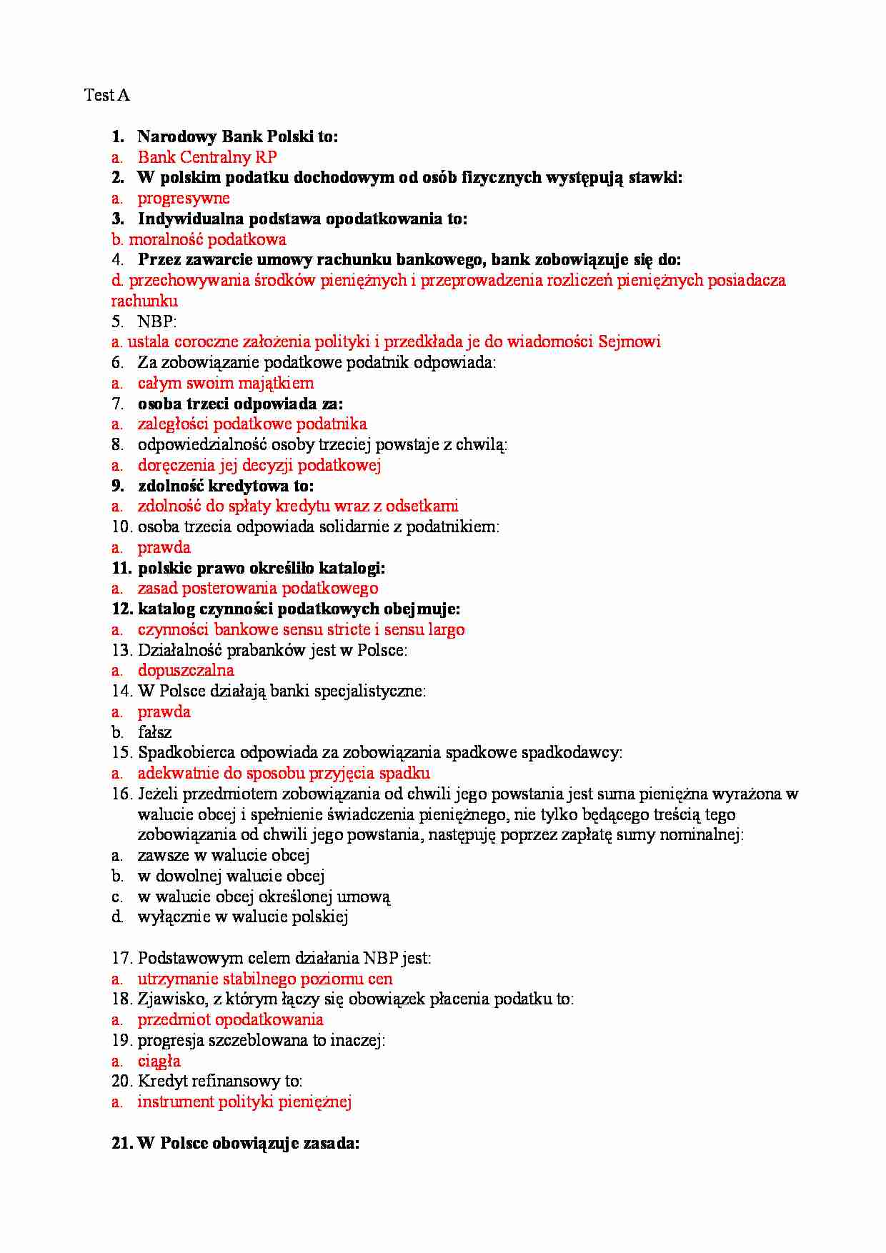 Test1 A i B - strona 1