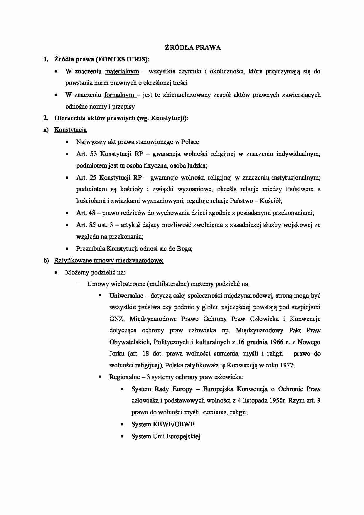 Źródła prawa - strona 1