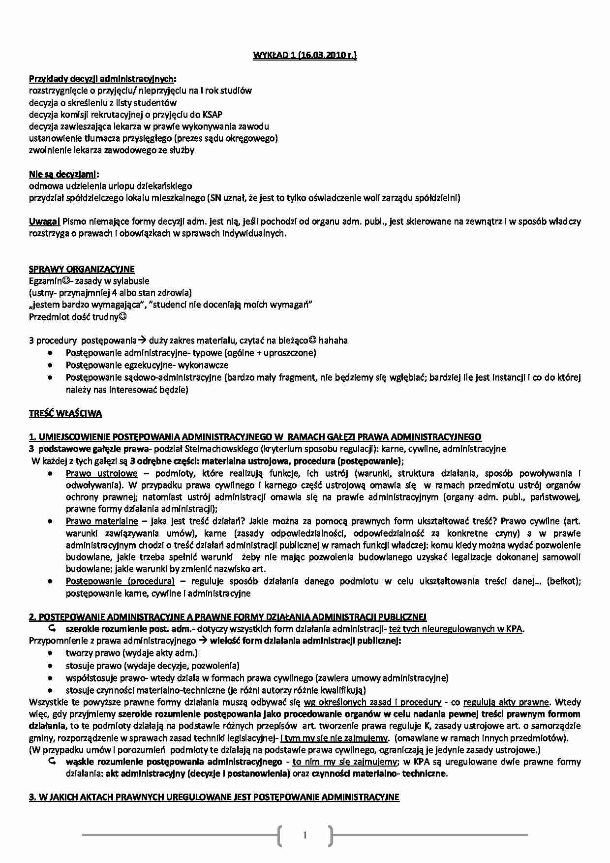 Wszystkie notatki z postępowania - strona 1