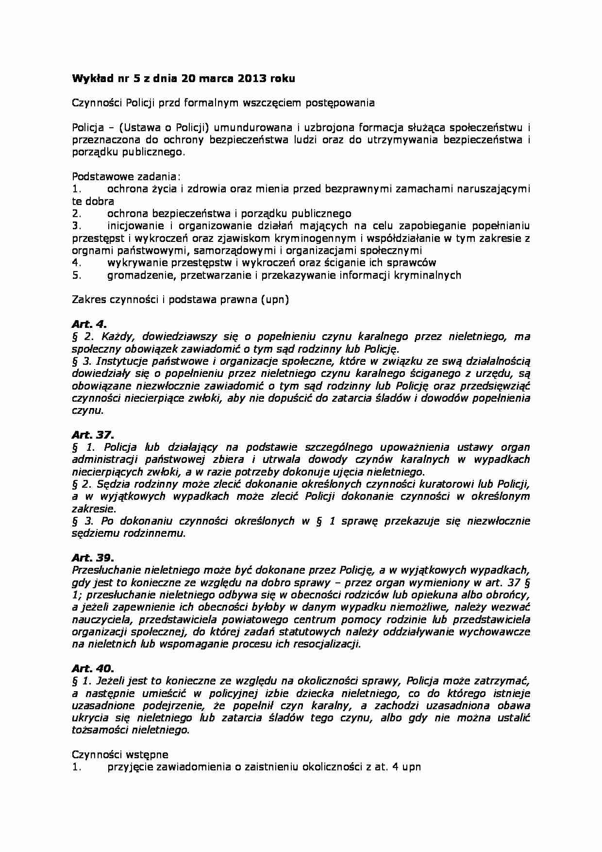Prawo nieletnich - wykład 5 - strona 1