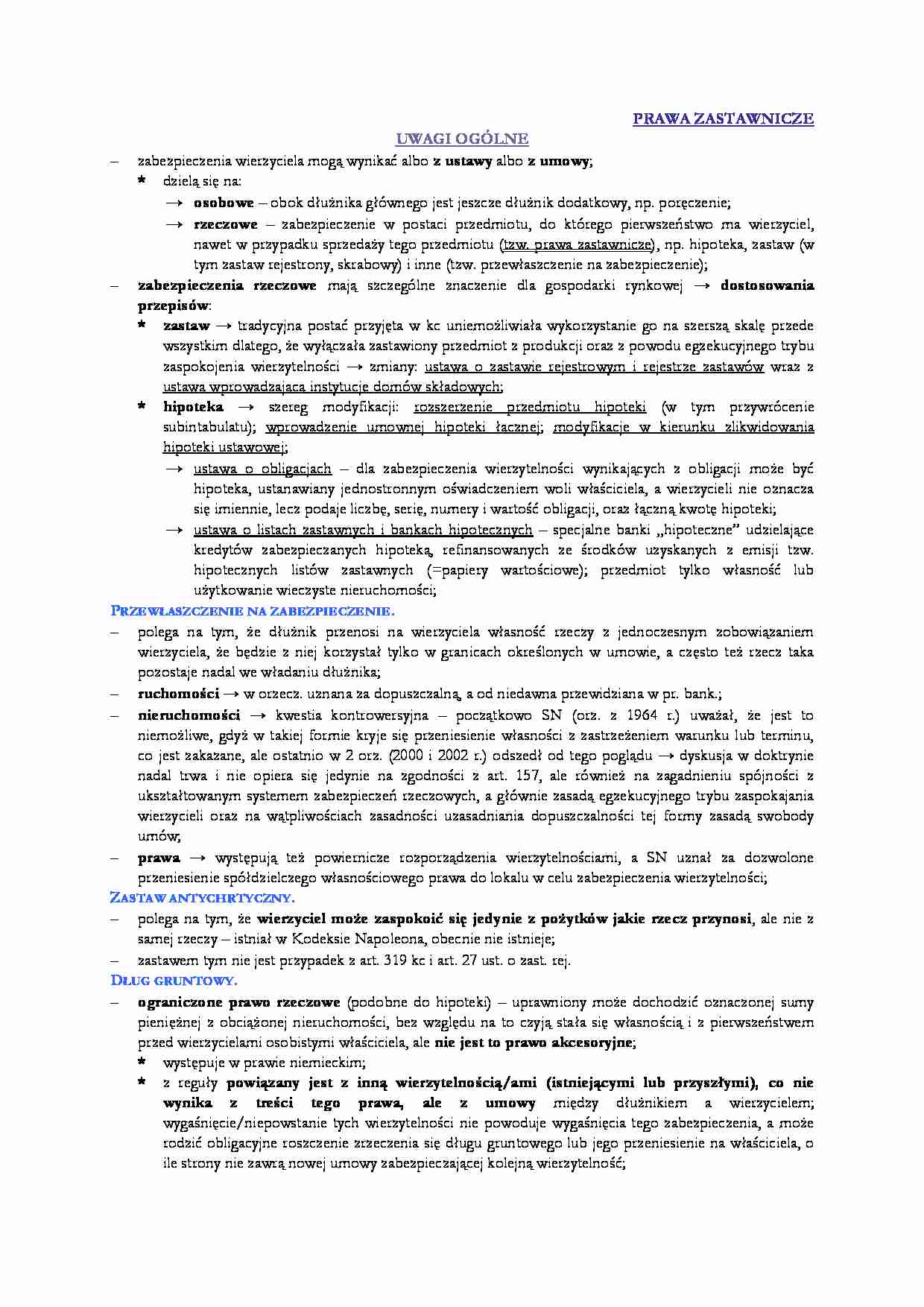 Prawa zastawnicze - strona 1