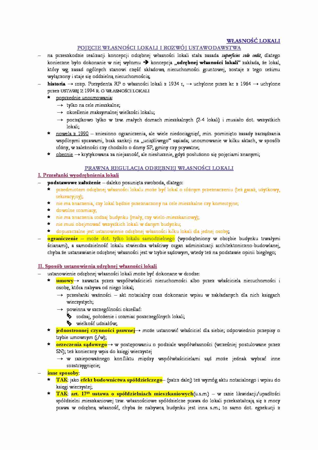 Własność lokali - strona 1