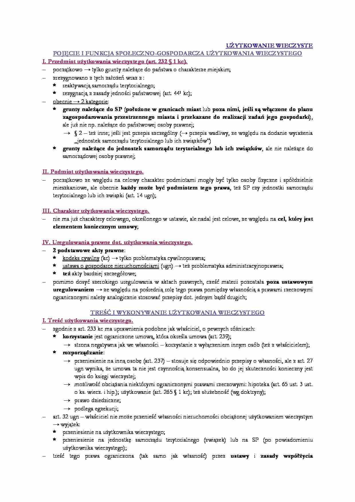 Użytkowanie wieczyste - strona 1