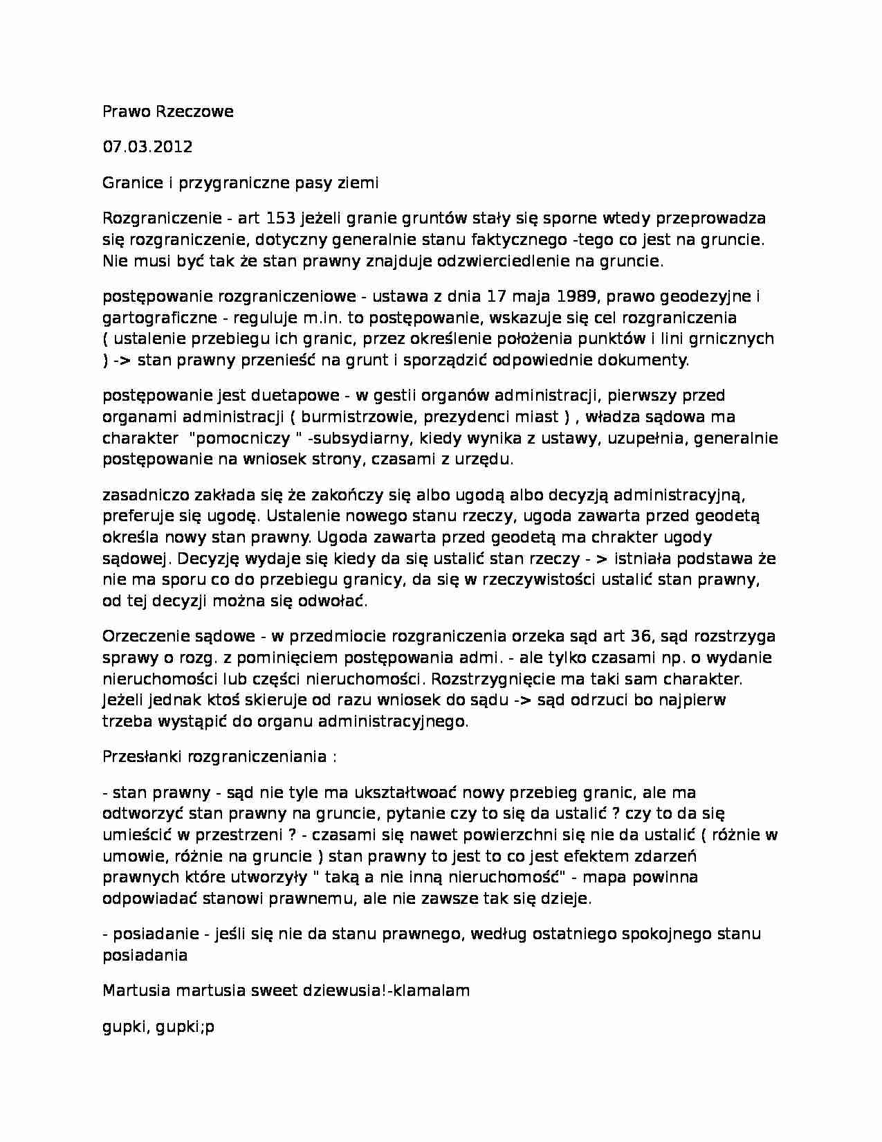 Prawo rzeczowe - wykład 2 - strona 1