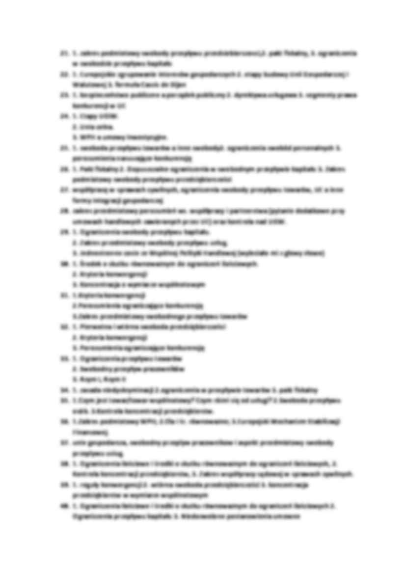 Pytania - Swoboda przepływu towarów - strona 2