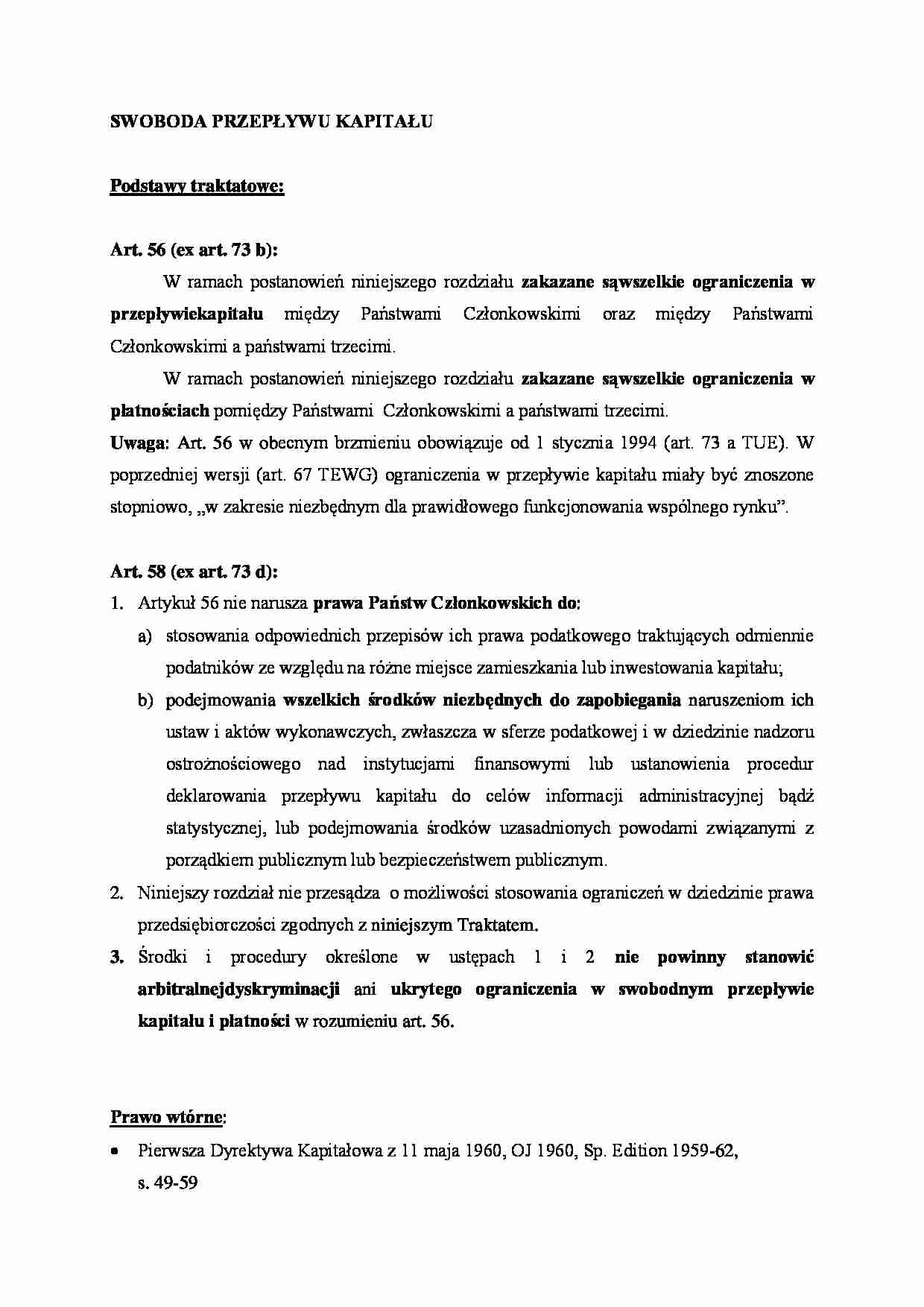 Swoboda przepływu kapitału - strona 1