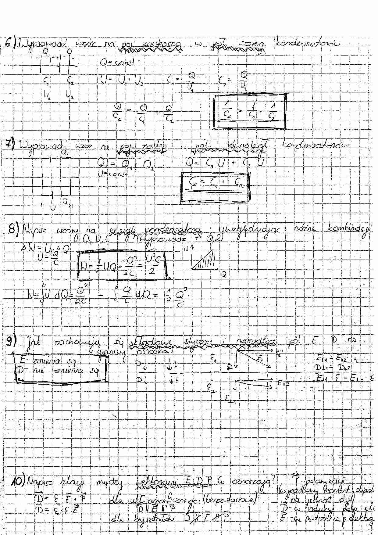Kondensatory, dielektryki - odpowiedzi na egzamin - strona 1