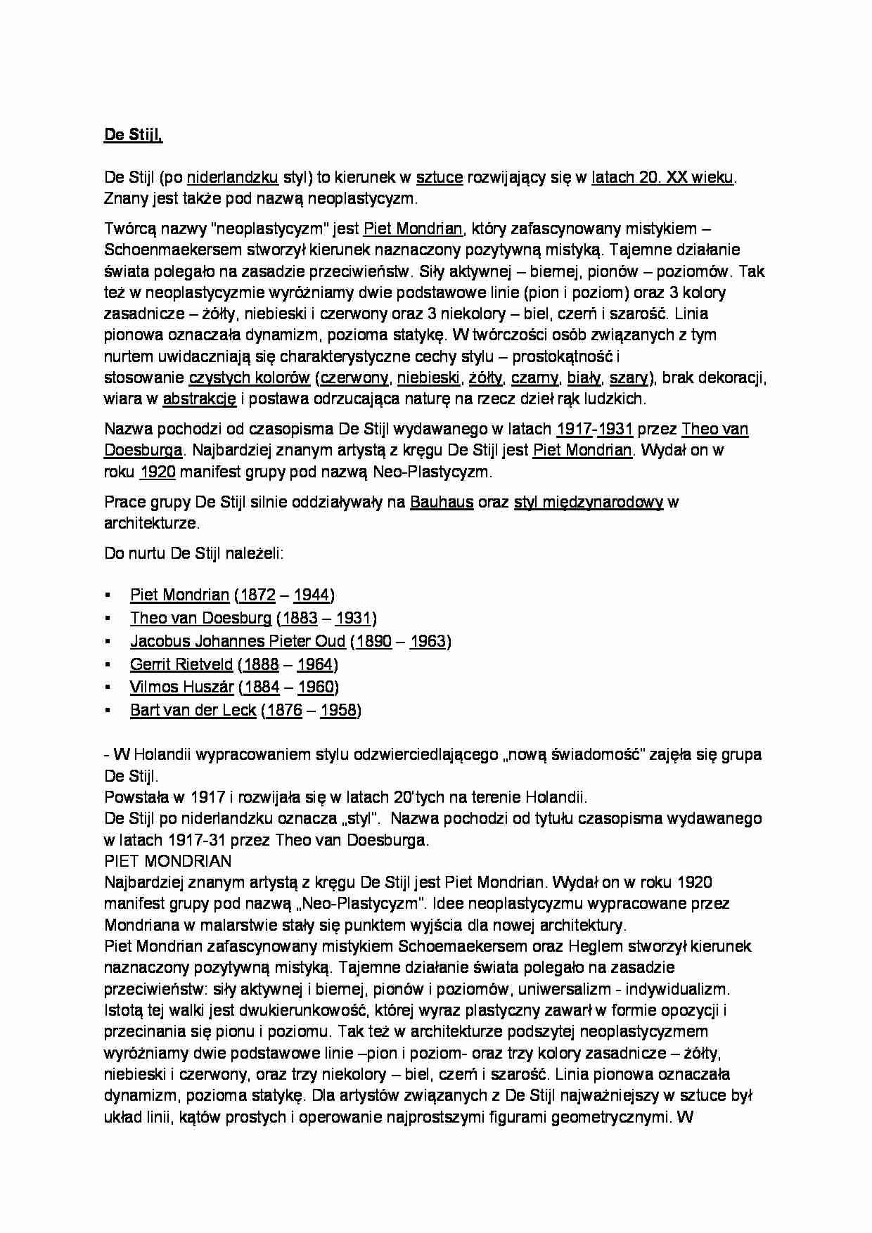 De Stijl - omówienie - strona 1
