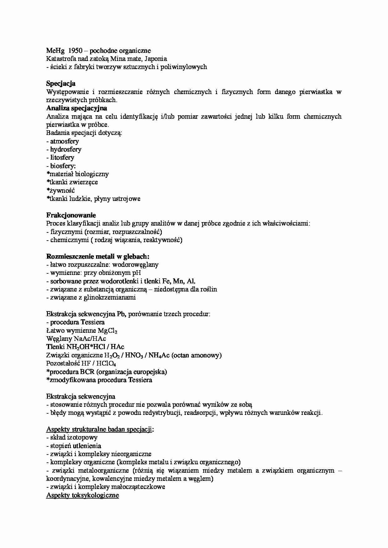 specjacja - omówienie - strona 1