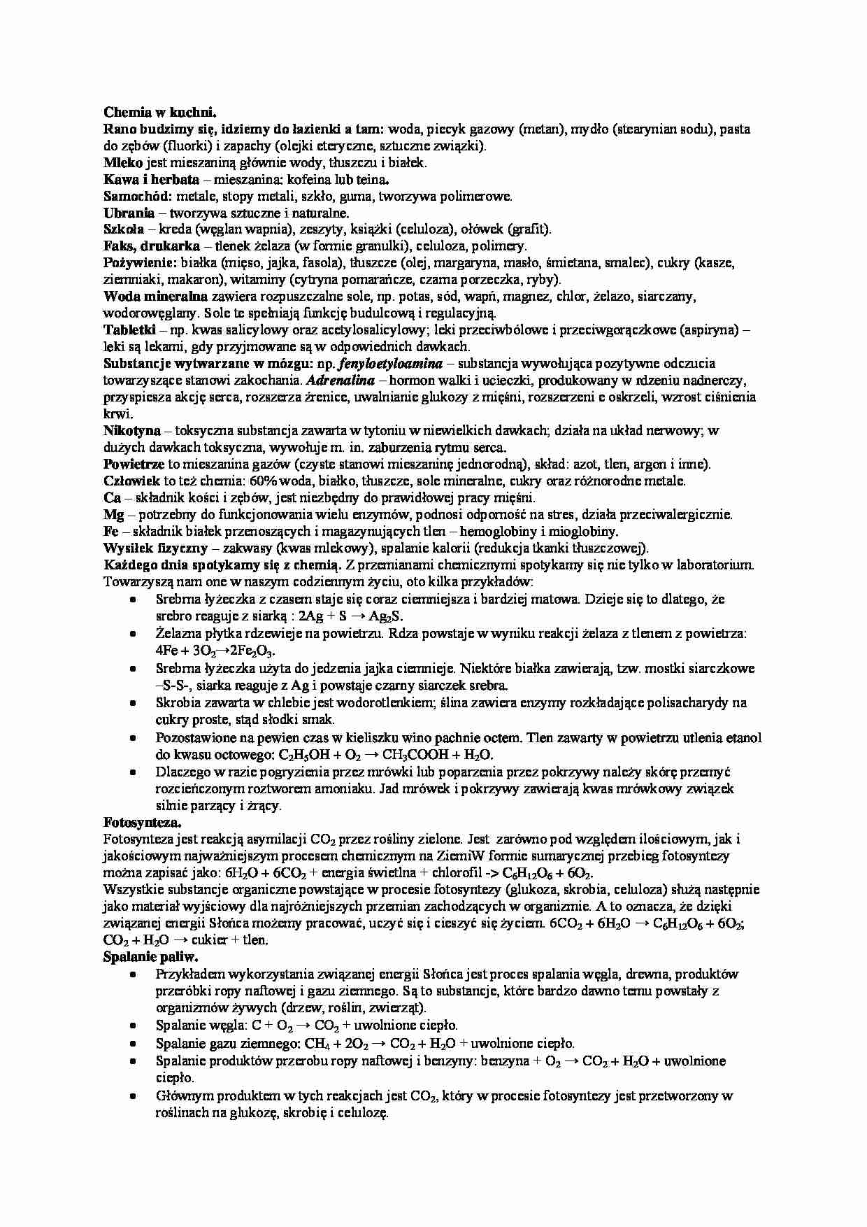 Chemia w kuchni - omówienie - strona 1