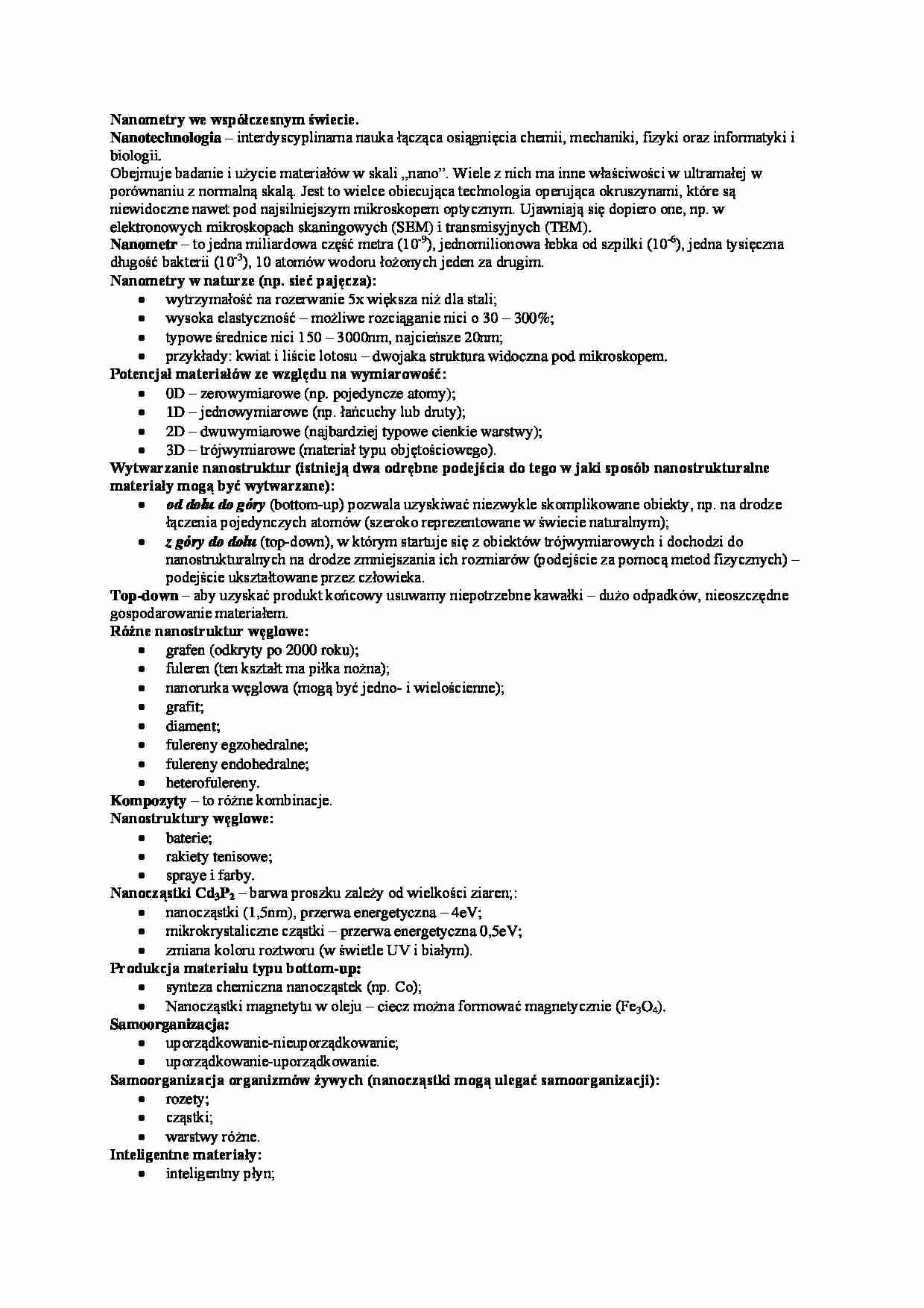 Nanometry we współczesnym świecie - strona 1