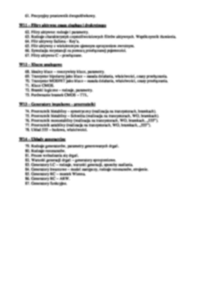 analogowe układy elektroniczne - pytania na egzamin - strona 3