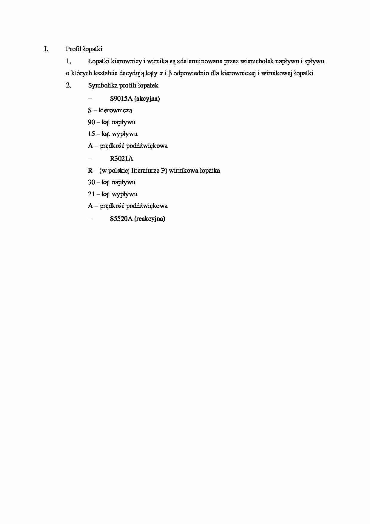 łopatki turbiny - omówienie - strona 1