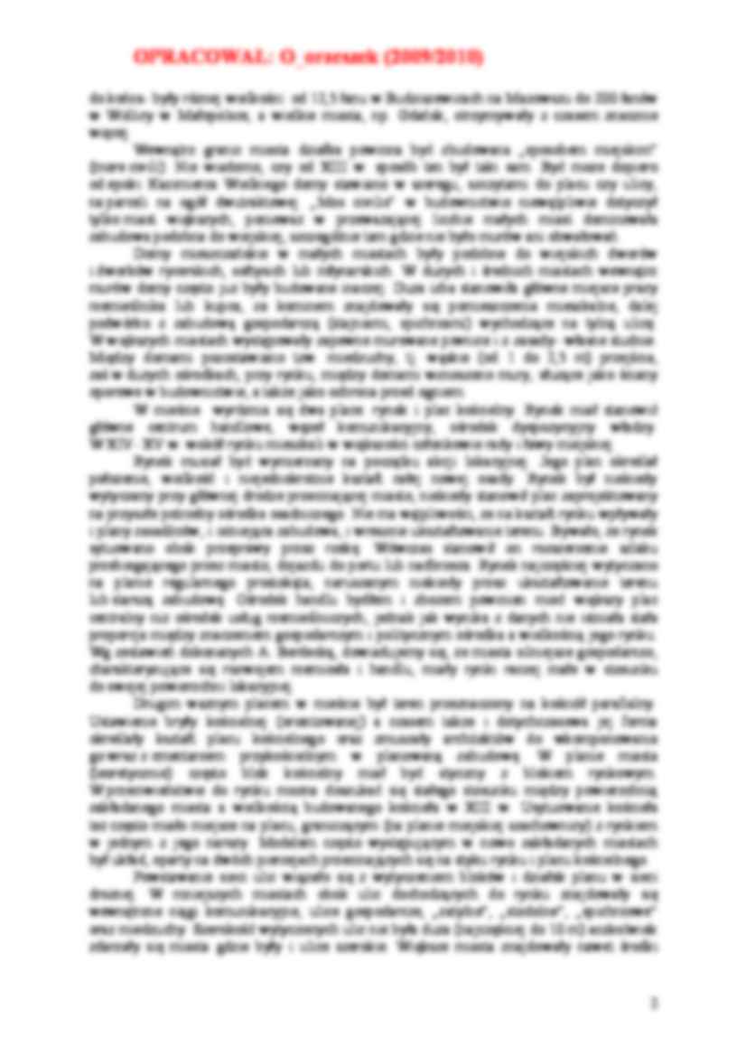 Układ przestrzenny miast w Polsce w dobie lokacji - omówienie - strona 2