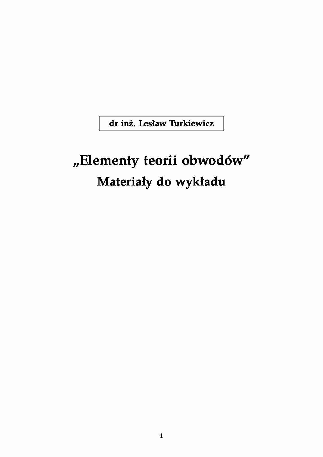 teoria obwodów wykład - strona 1