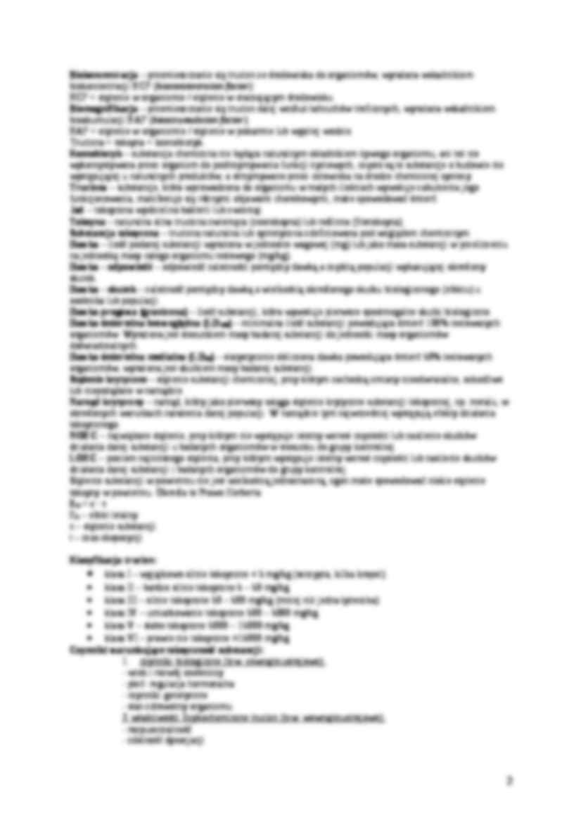 Ekotoksykologia -  podstawowe pojęcia  - strona 2