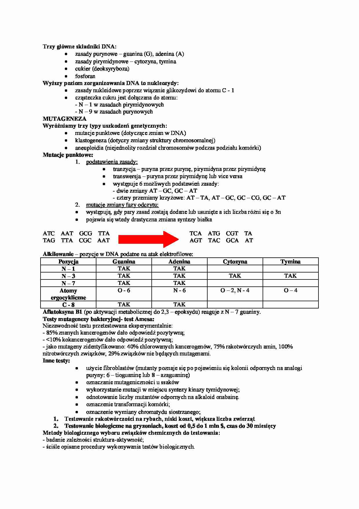 mutageneza - omówienie - strona 1