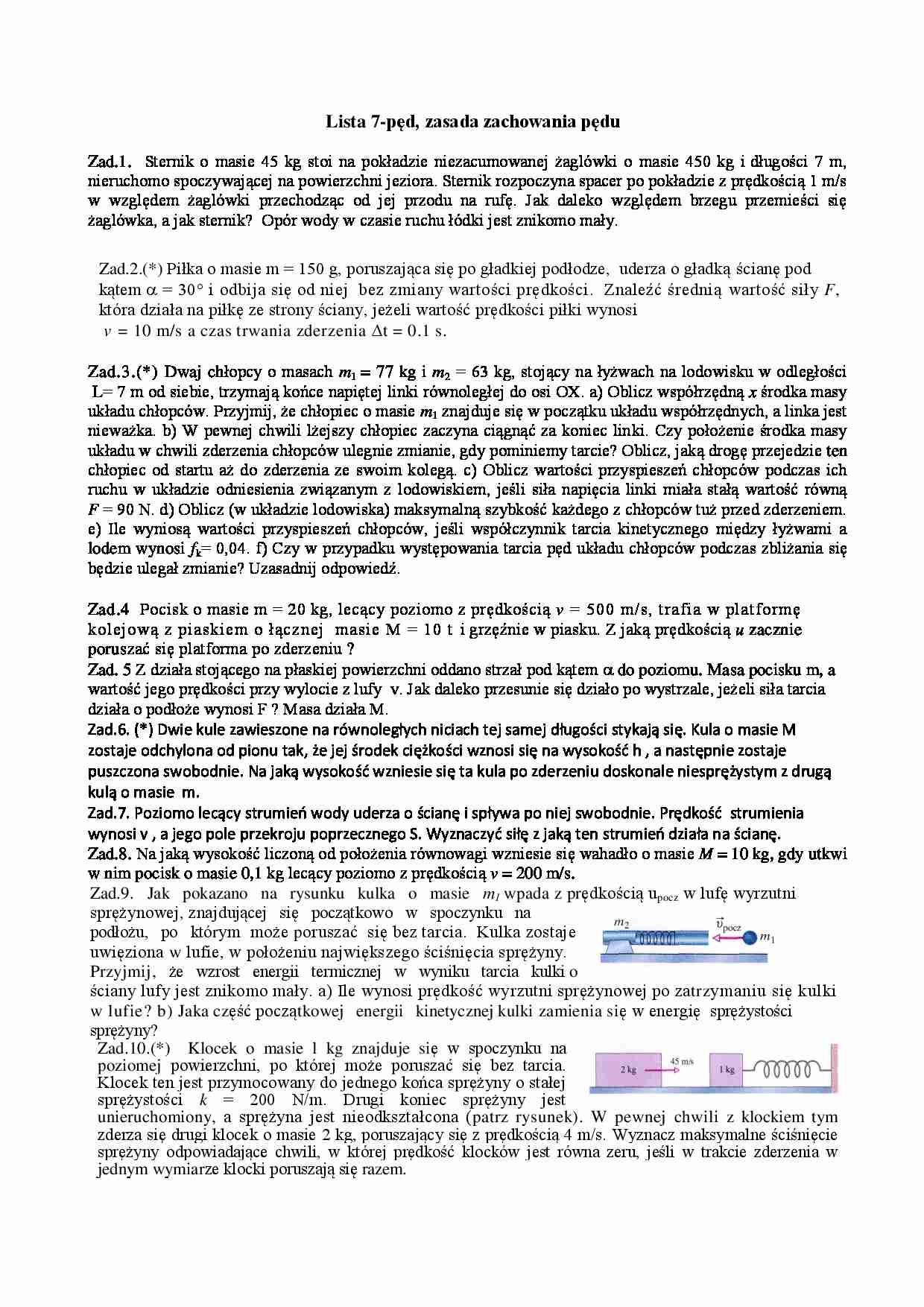 pęd - zadania - strona 1