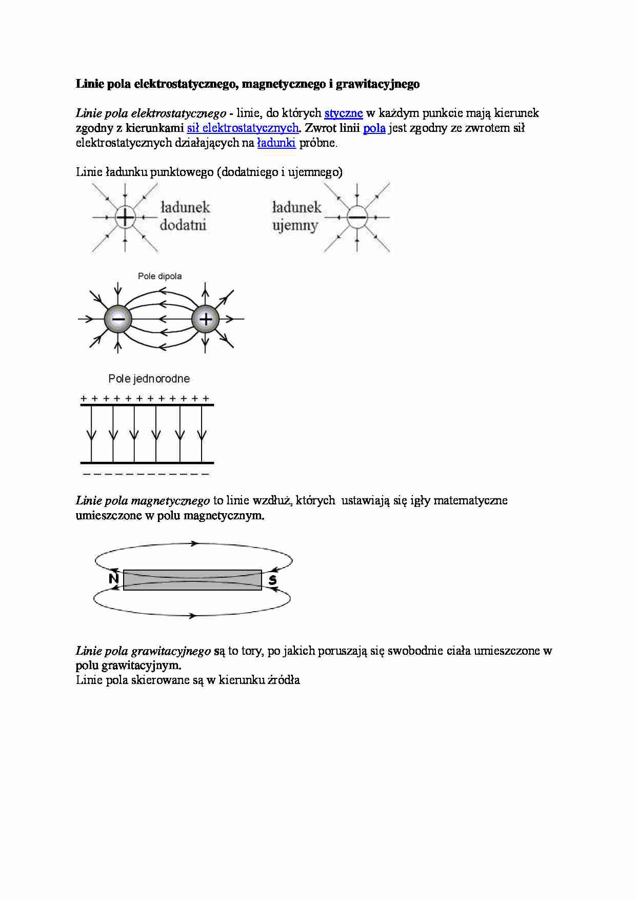 Linie pola - omówienie - strona 1