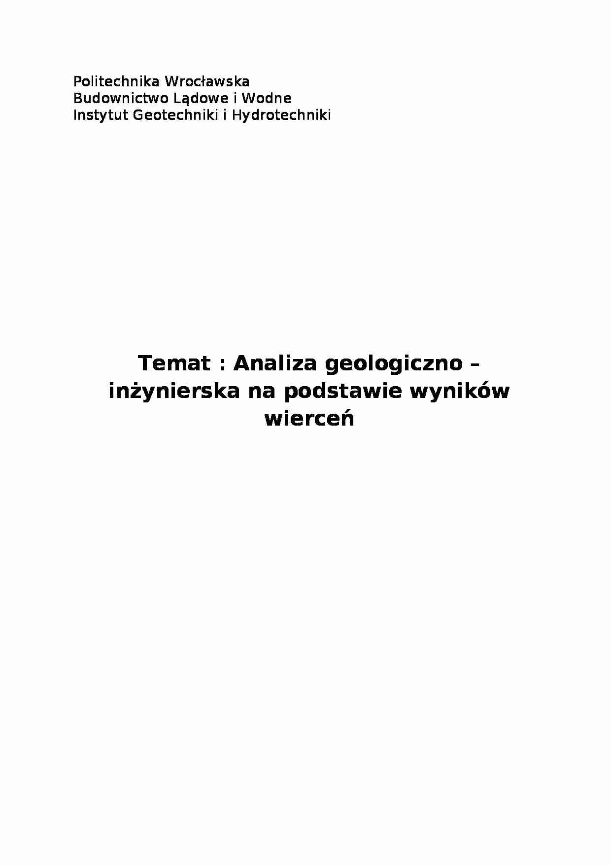 analiza geologiczno inżynierska - omówienie - strona 1