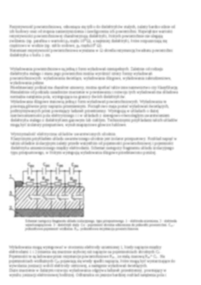 Badanie rezystywności skrośnej i powierzchniowej wybranych dielektryków stałych - omówienie - strona 2