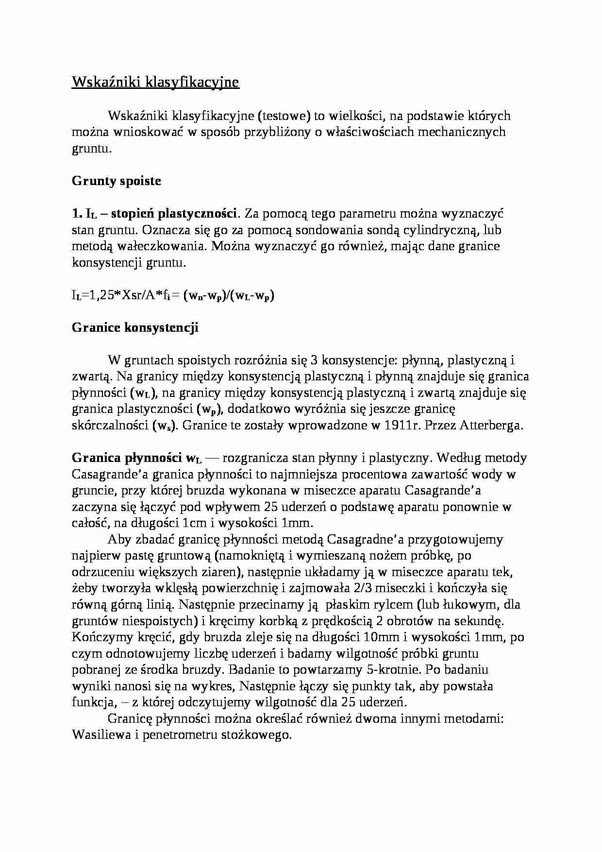 Wskaźniki klasyfikacyjne - omówienie - strona 1