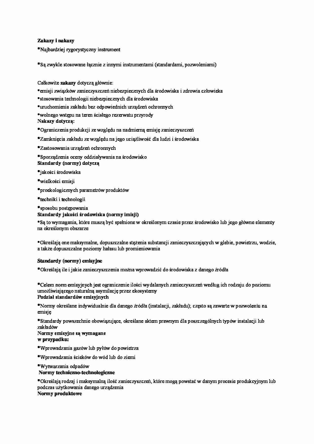 Zakazy i nakazy - omówienie - strona 1