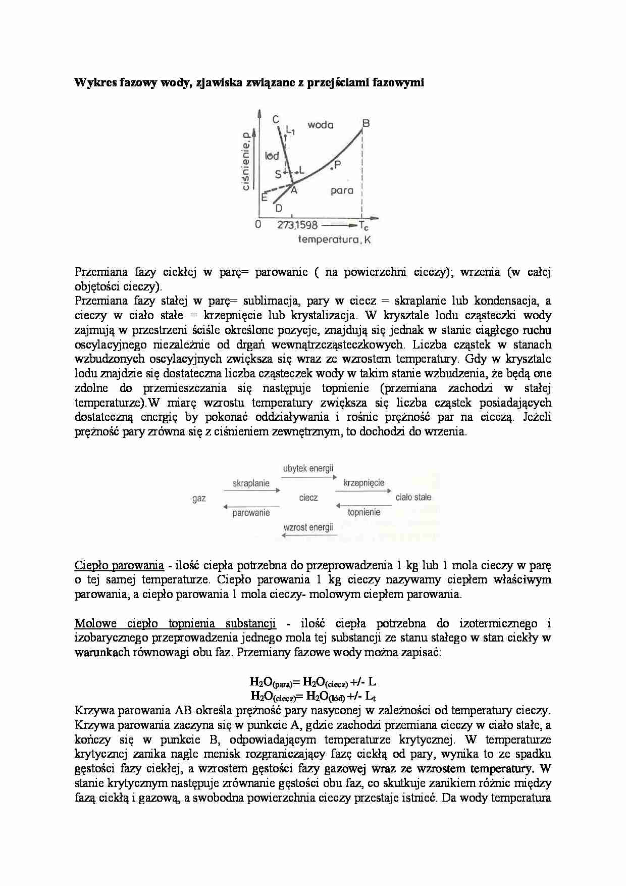wykres fazowy wody - omówienie - strona 1