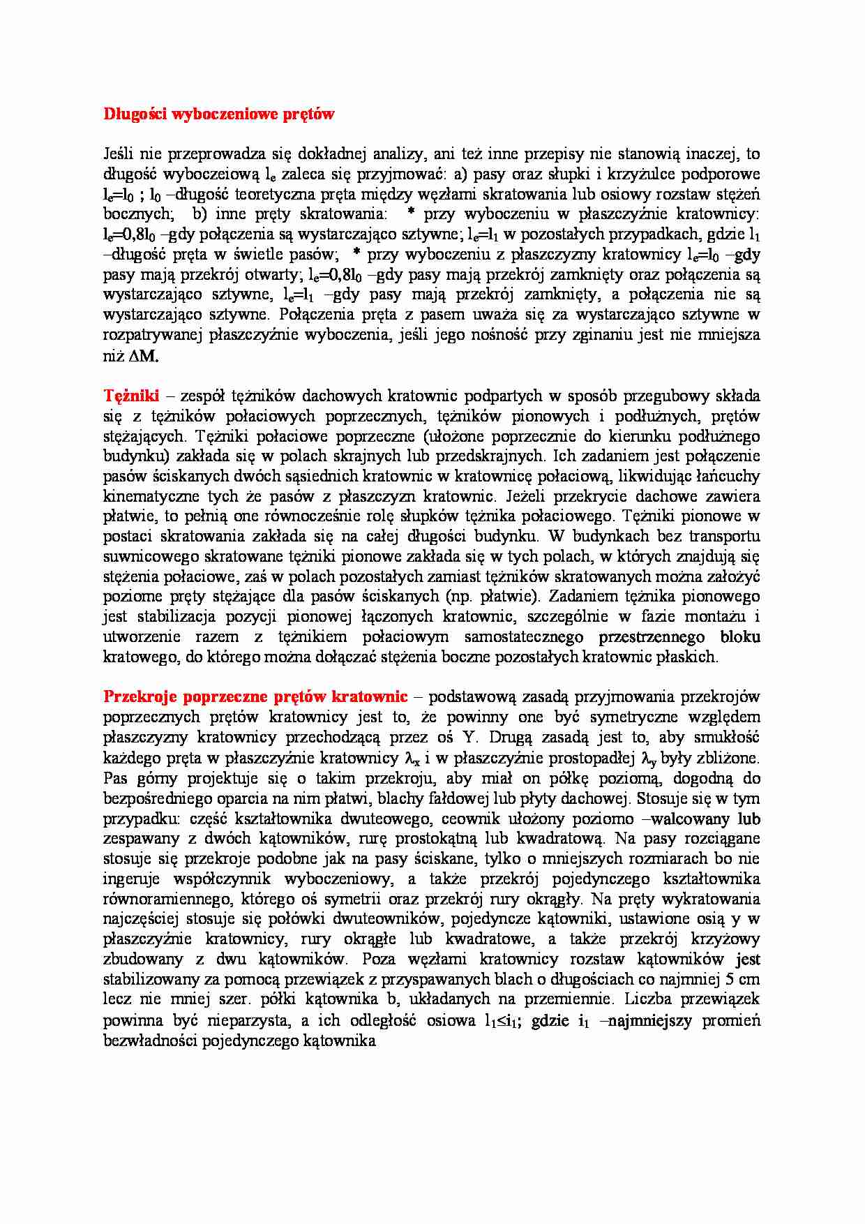 Długości wyboczeniowe prętów - omówienie - strona 1