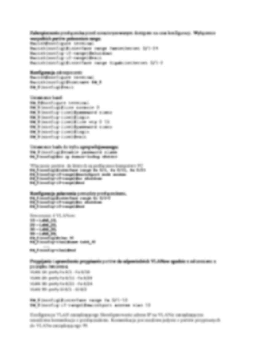 Temat i cel ćwiczenia: Przełączanie 3 - protokół VTP - strona 2