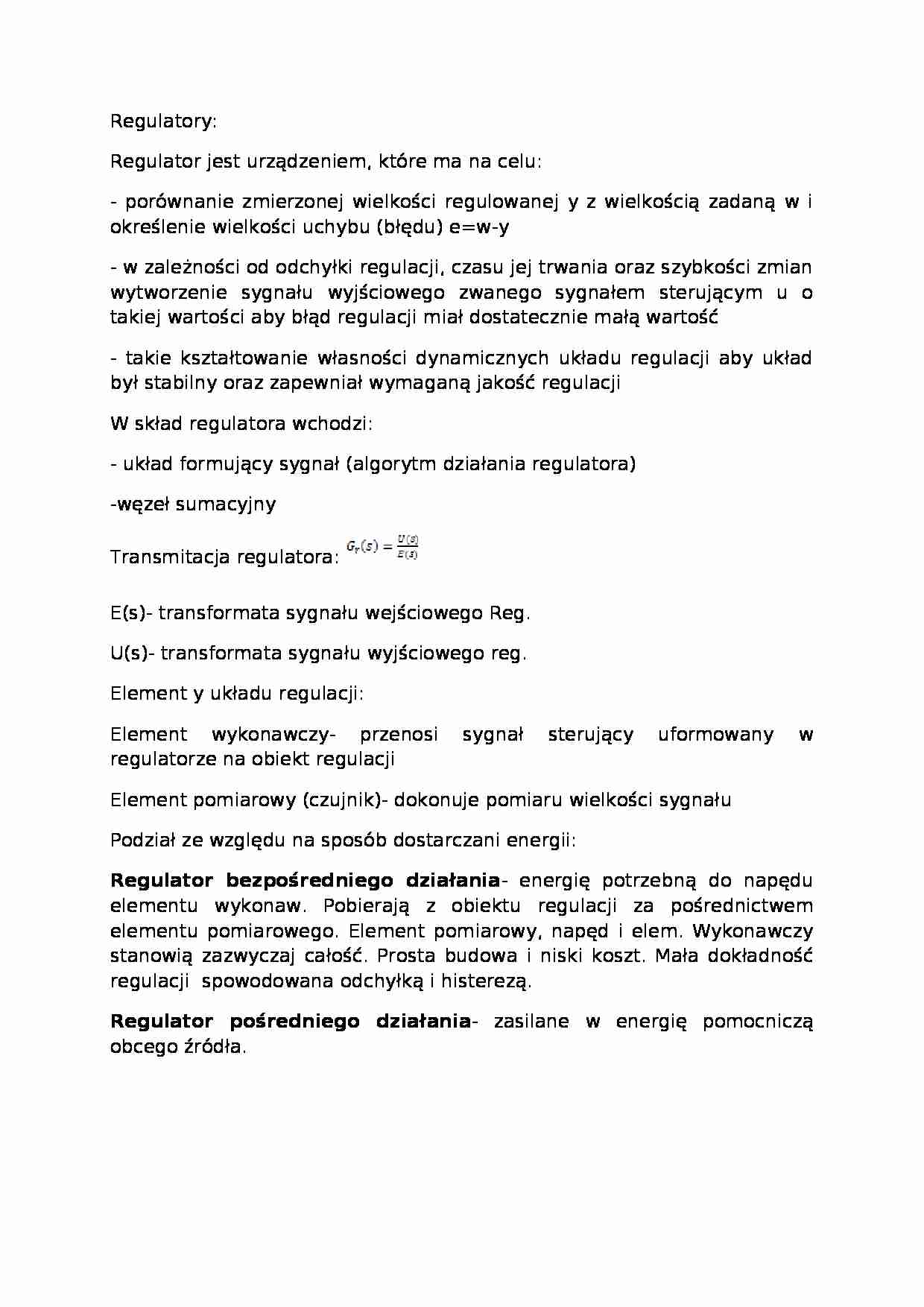 Regulatory - omówienie - strona 1