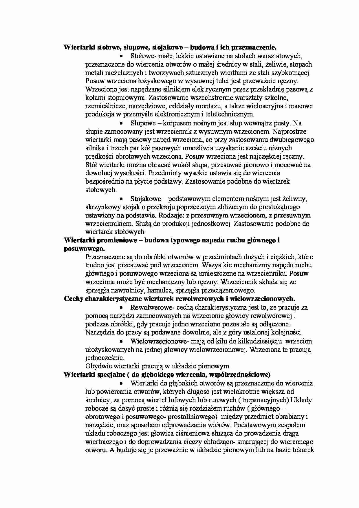 wiertarki budowa i przeznaczenie - omówienie - strona 1