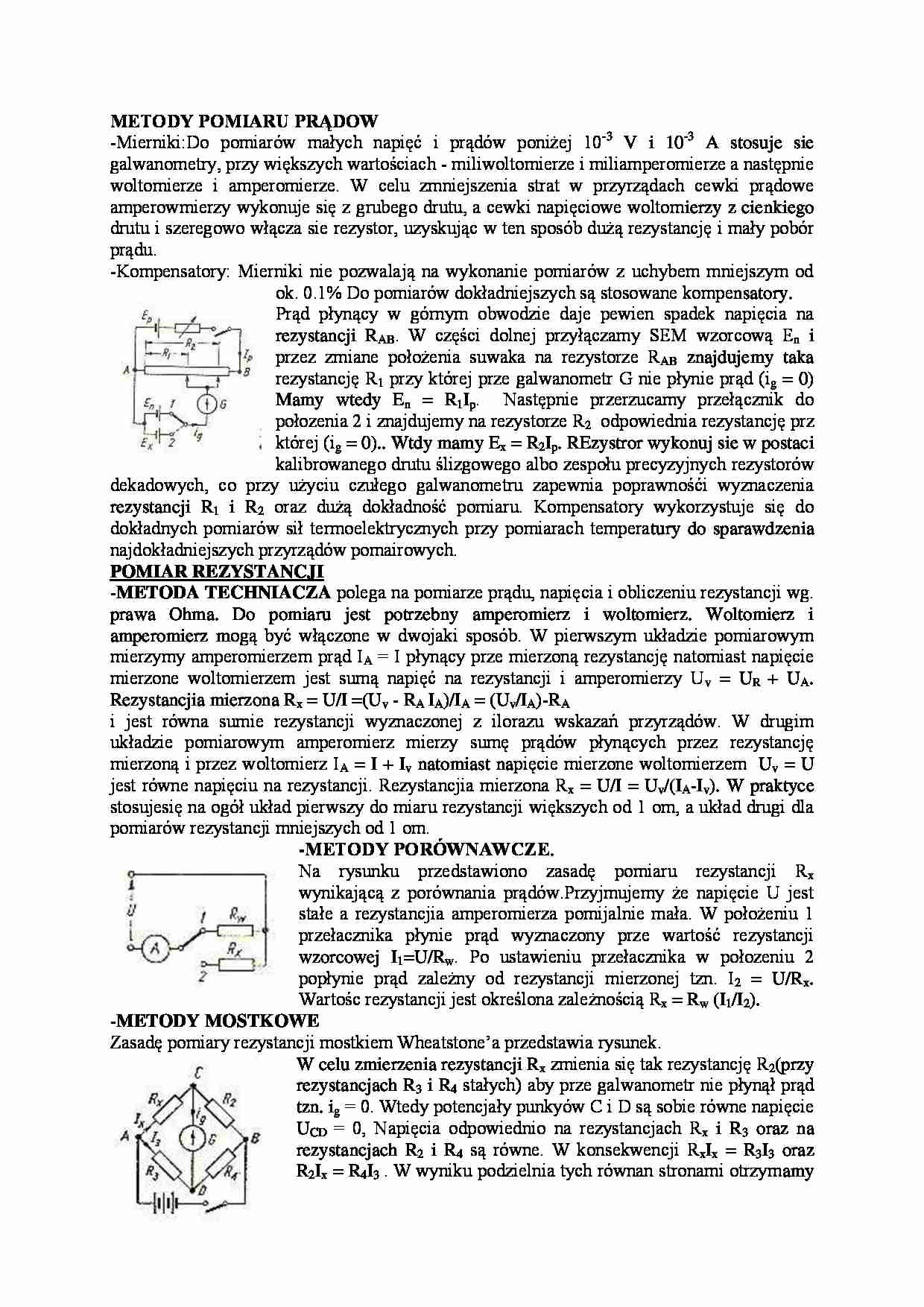 Metody pomiaru prądów - omówienie - strona 1