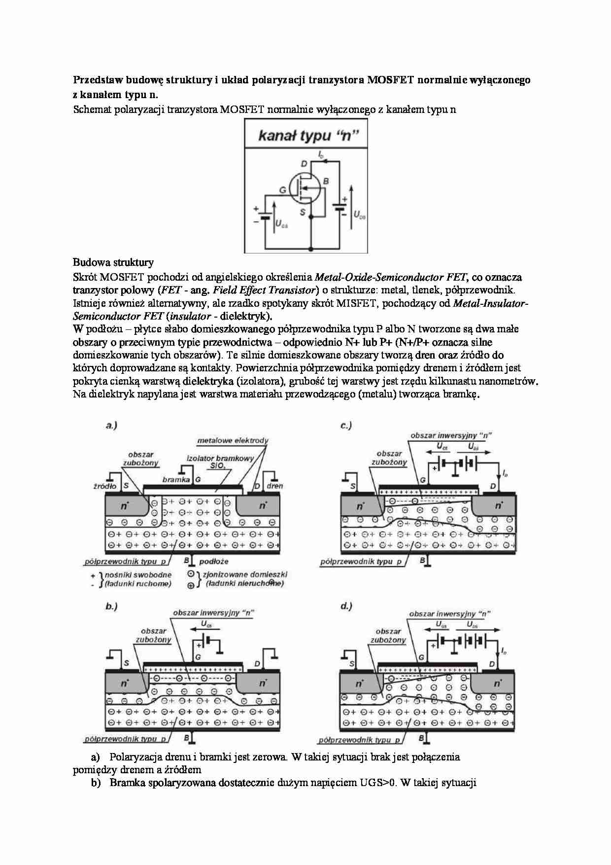 tranzystor MOSFET - omówienie - strona 1