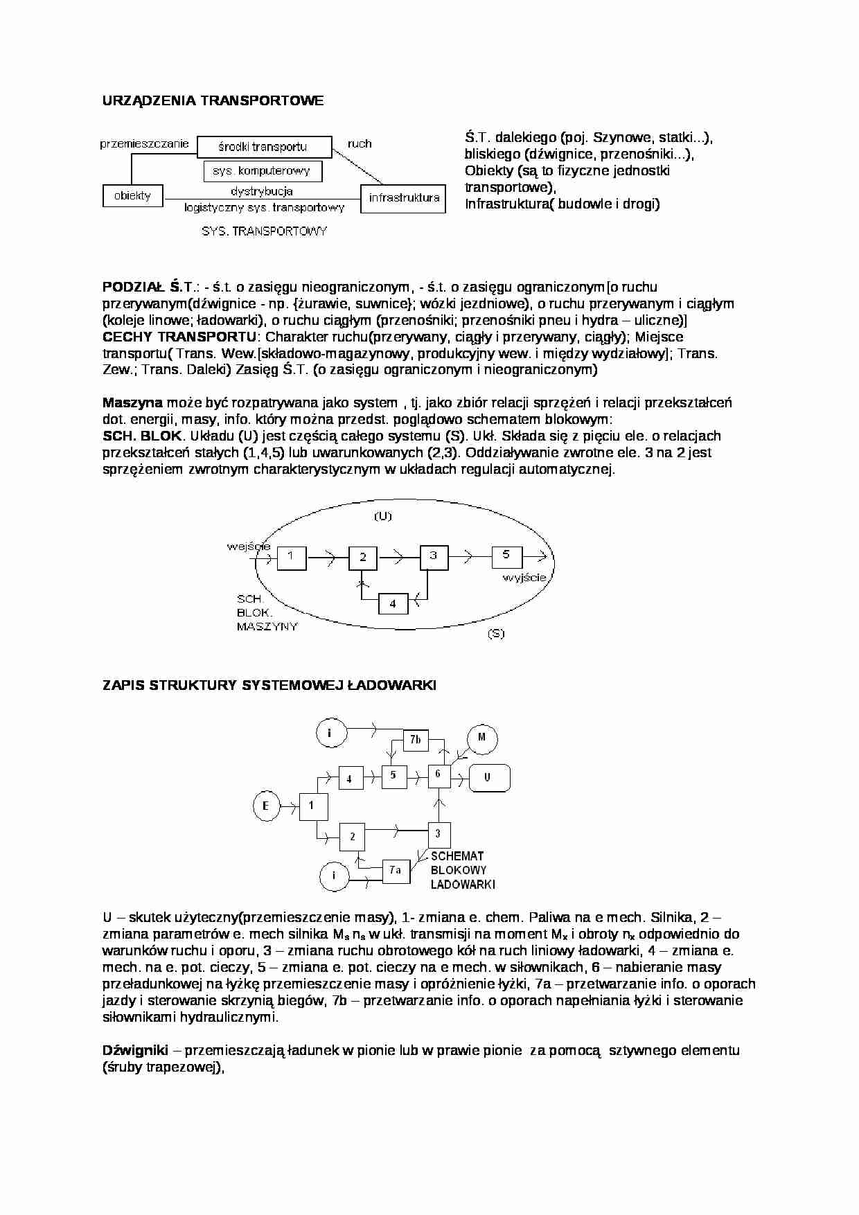 Urządzenia transportowe - omówienie - strona 1