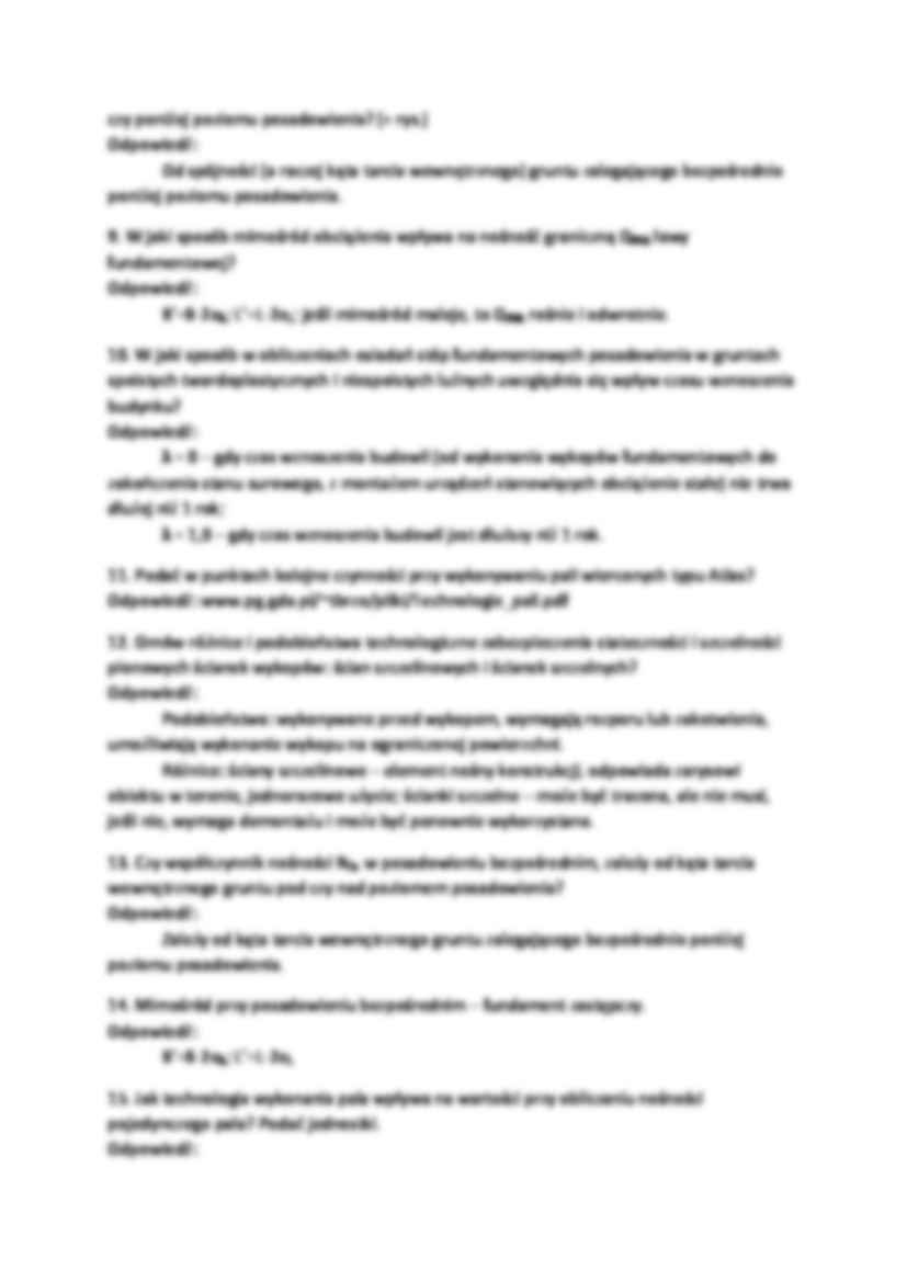 Fundamentowanie - pytania i odpowiedzi - strona 2