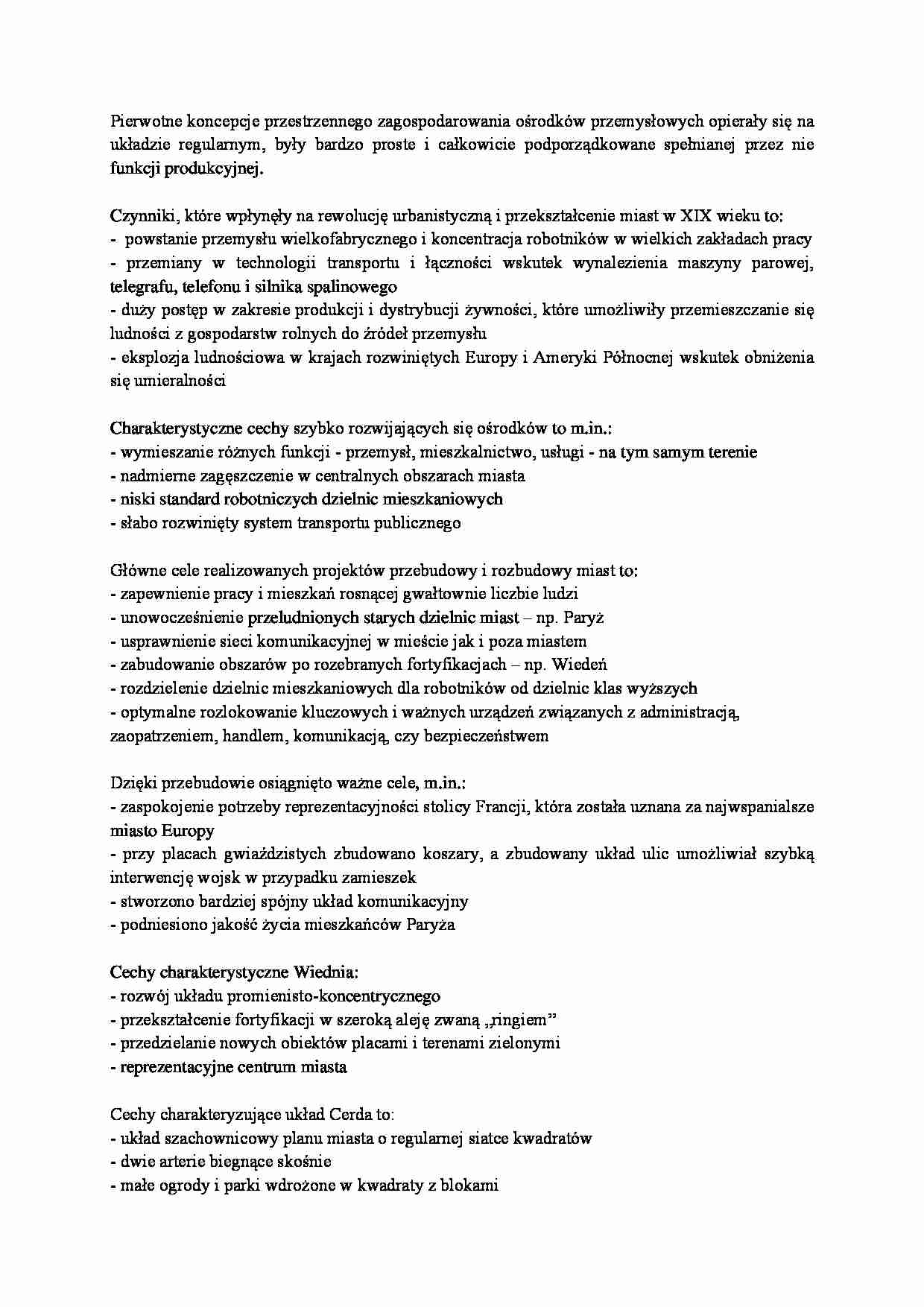 Planowanie i rozwój miast w  - omówienie - strona 1