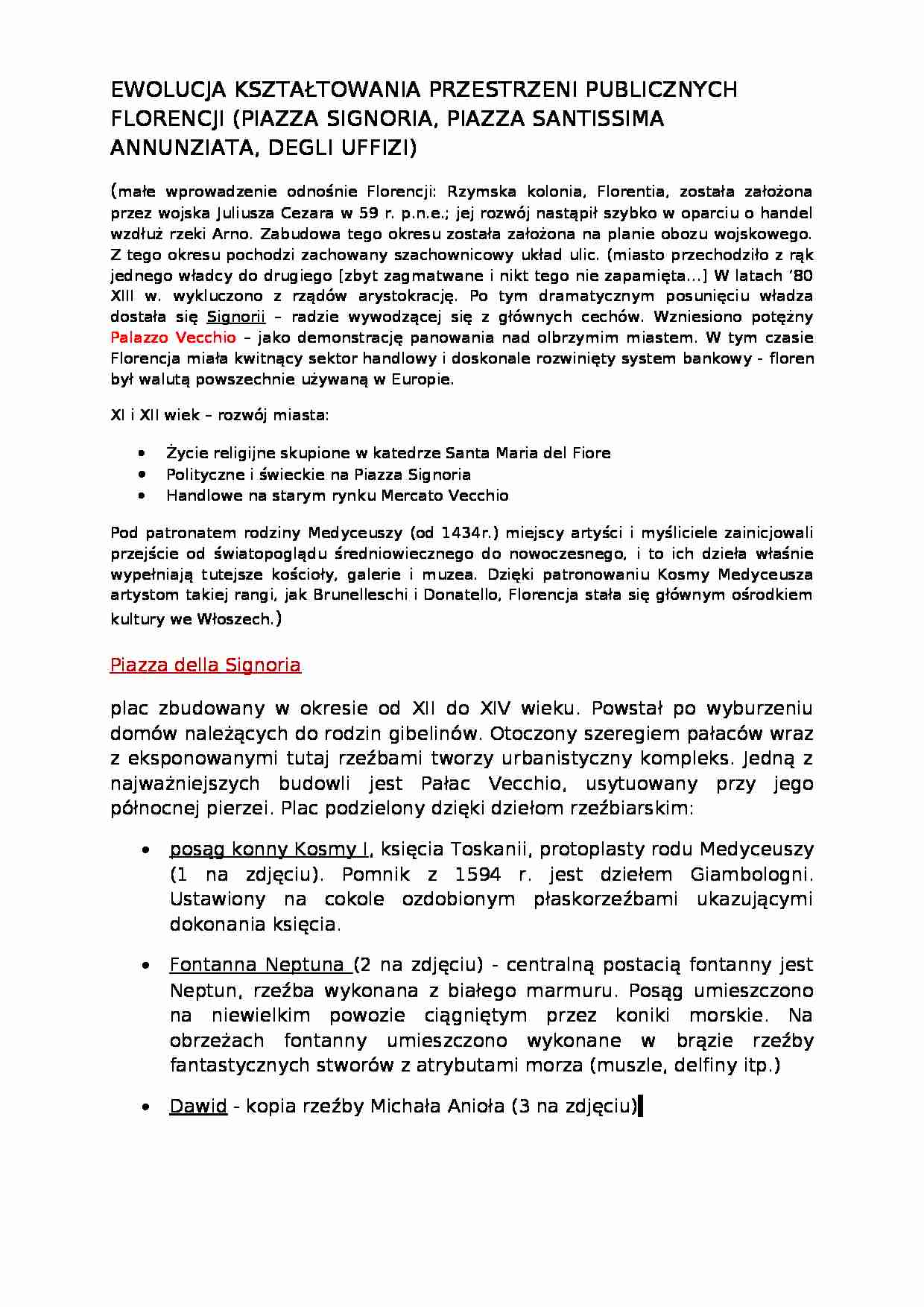 Ewolucja kształtowania przestrzeni - omówienie - strona 1
