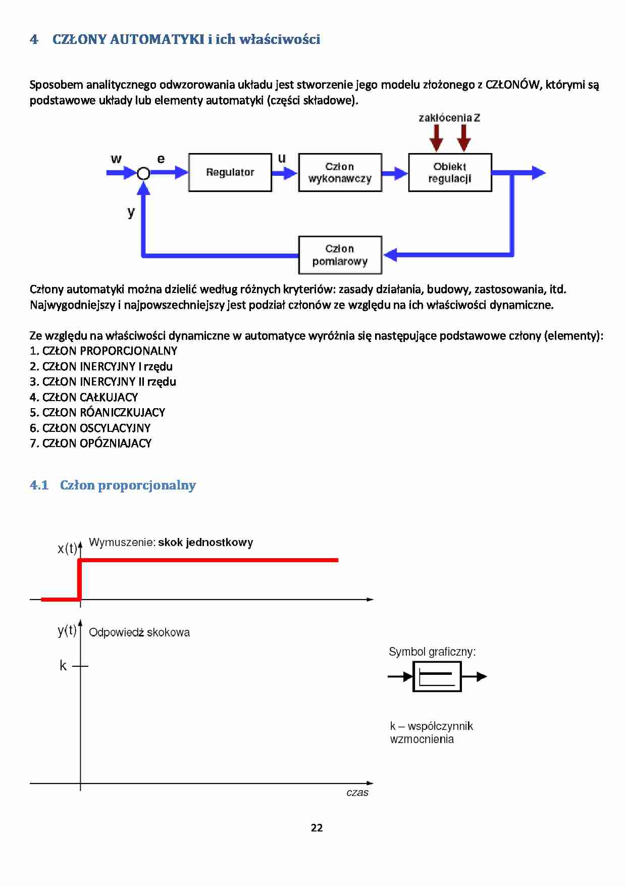 człon automatyki - omówienie - strona 1